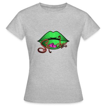 Kussmund - Frauen T-Shirt - Grau meliert - Vorne - AI Model Female 172 dark (172cm)