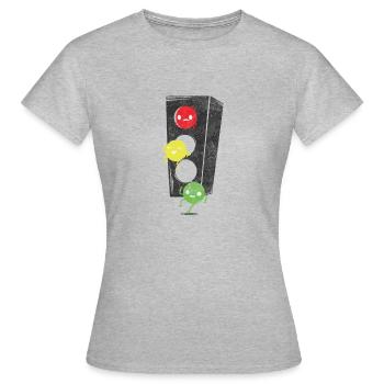 Feu de circulation cadeau fantaisie trafic enfants couleurs voiture - T-shirt Femme - gris chiné - Devant - AI Model Female 172 dark (172cm)