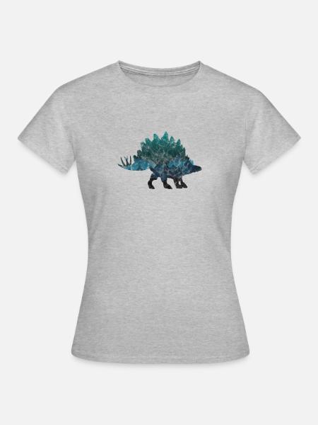 Dino dinosaur Cretaceous prehistoric gift children - Women's T-Shirt - heather grey