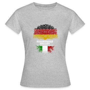 Grandi Allemagne Né Italie Cadeau - T-shirt Femme - gris chiné - Devant - AI Model Female 172 dark (172cm)