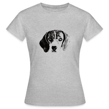 Beagle - Women's T-Shirt - heather grey - Front - AI Model Female 172 dark (172cm)