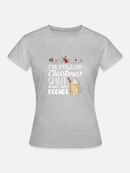 Ich bin voller Weihnachtsstimmung Oh, das ist es - Frauen T-Shirt - Grau meliert