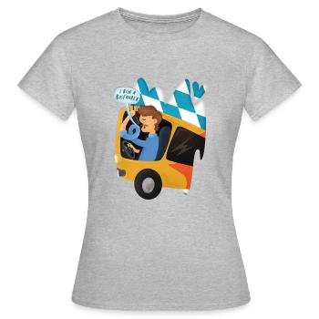 Busfahrer Bayern Schulbus Omnibus Geschenk - Frauen T-Shirt - Grau meliert - Vorne - AI Model Female 172 dark (172cm)