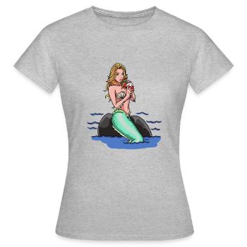 sexy sirène Bikini - T-shirt Femme - gris chiné - Devant - AI Model Female 172 dark (172cm)