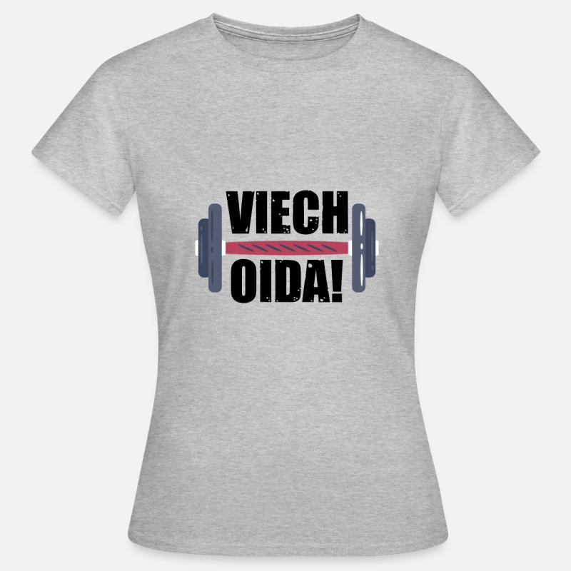 Viech Oida! Gift Idea - Women's T-Shirt - heather grey