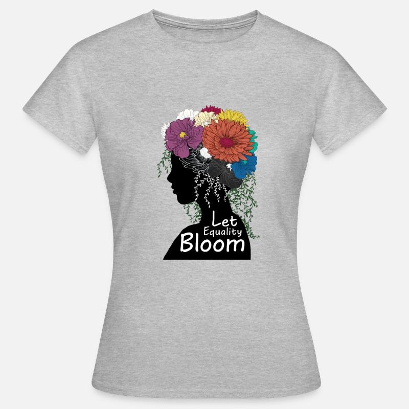 Let Equality Bloom - Frauen T-Shirt - Grau meliert