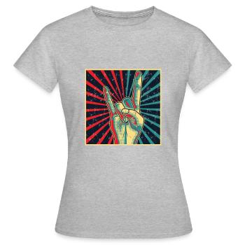 Pommes fourche yeeeeaaah! - T-shirt Femme - gris chiné - Devant - AI Model Female 172 dark (172cm)