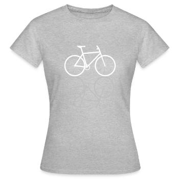 Bike on bike - Women's T-Shirt - heather grey - Front - AI Model Female 172 dark (172cm)