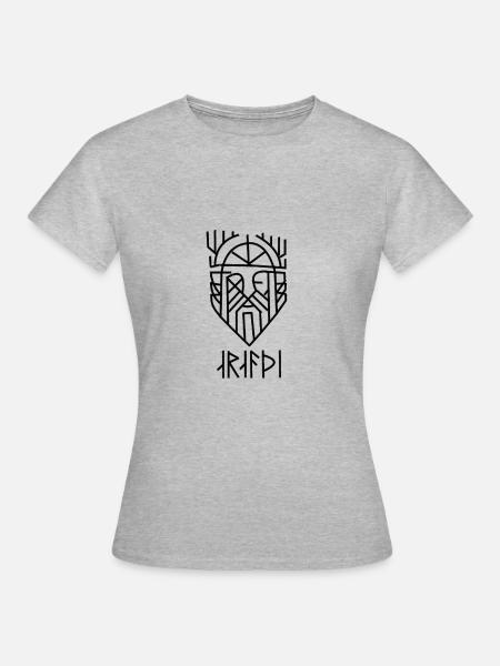Mut - Nordische Runen - Frauen T-Shirt - Grau meliert