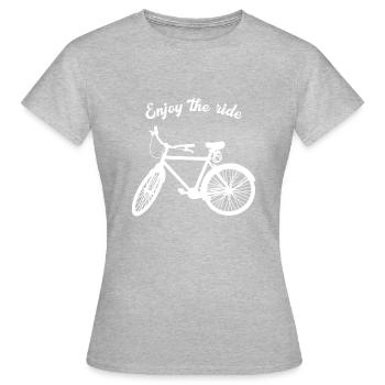 Fahrrad Mountainbike Rennrad MTB Geschenk Idee - Frauen T-Shirt - Grau meliert - Vorne - AI Model Female 172 dark (172cm)