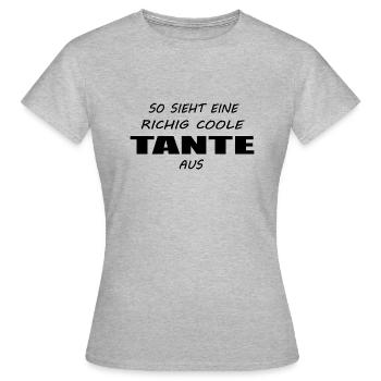aunt - Women's T-Shirt - heather grey - Front - AI Model Female 172 dark (172cm)