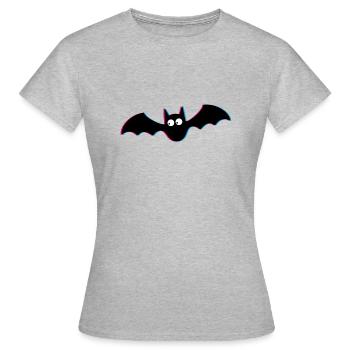 3D Fledermaus für Halloween 2020 Kinder Motiv cool - Frauen T-Shirt - Grau meliert - Vorne - AI Model Female 172 dark (172cm)