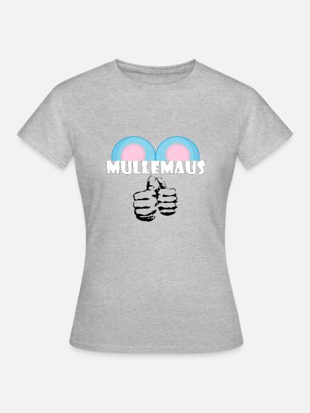 Kosename Mullemaus Geschenkidee - Frauen T-Shirt - Grau meliert