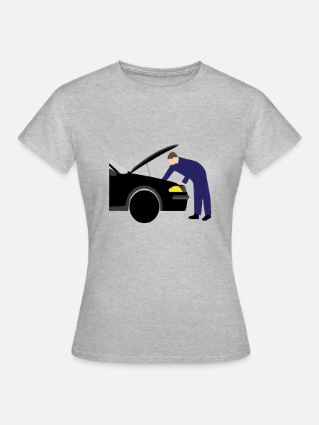 mechanic Automeachinker Werkstatt 3 687 - Frauen T-Shirt - Grau meliert