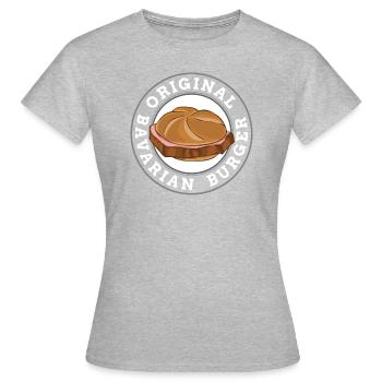 Leberkäse Semmel Leberkässemmel - T-shirt Femme - gris chiné - Devant - AI Model Female 172 dark (172cm)