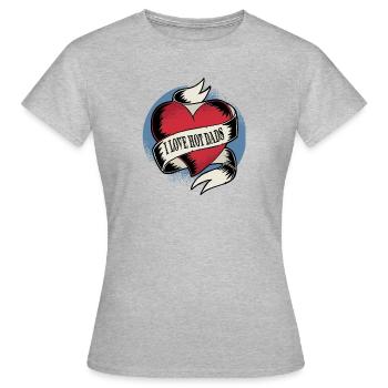 J’aime les papas chauds - T-shirt Femme - gris chiné - Devant - AI Model Female 172 dark (172cm)