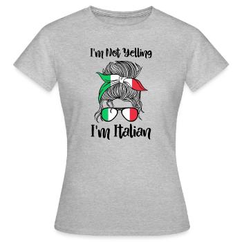 Italian Italian Gift Idea Humor - Women's T-Shirt - heather grey - Front - AI Model Female 172 dark (172cm)