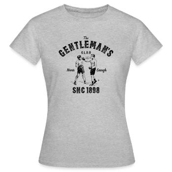 LE CLUB GENTLEMANS, JAMAIS ASSEZ - T-shirt Femme - gris chiné - Devant - AI Model Female 172 dark (172cm)