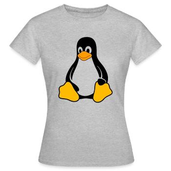 manchot - T-shirt Femme - gris chiné - Devant - AI Model Female 172 dark (172cm)