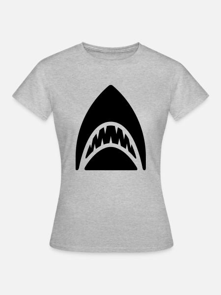 Hai - Frauen T-Shirt - Grau meliert