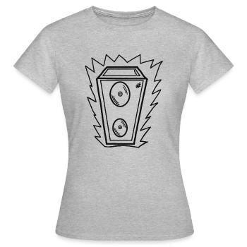 Lautsprecher - Frauen T-Shirt - Grau meliert - Vorne - AI Model Female 172 dark (172cm)