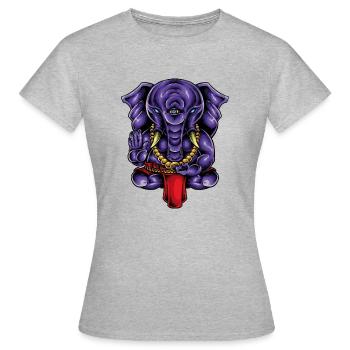 Ganesha - T-shirt Femme - gris chiné - Devant - AI Model Female 172 dark (172cm)