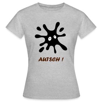 black spot with eyes - Ouch - Women's T-Shirt - heather grey - Front - AI Model Female 172 dark (172cm)