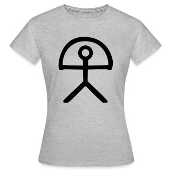 indalo Andalousie Almeria symbole préhistoire - T-shirt Femme - gris chiné - Devant - AI Model Female 172 dark (172cm)