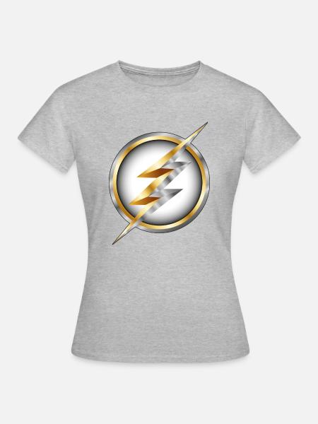 Lightning - Dame-T-shirt - grå meleret