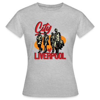 City of Liverpool - T-shirt Femme - gris chiné - Devant - AI Model Female 172 dark (172cm)