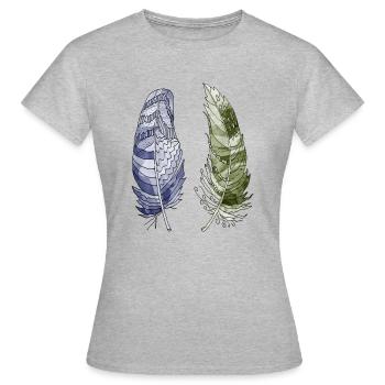 Stylo - T-shirt Femme - gris chiné - Devant - AI Model Female 172 dark (172cm)