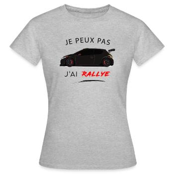 Ich kann keine Rallye haben - Frauen T-Shirt - Grau meliert - Vorne - AI Model Female 172 dark (172cm)
