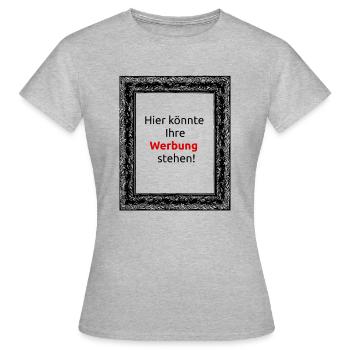 Cela pourrait être là où votre publicité pourrait être! - T-shirt Femme - gris chiné - Devant - AI Model Female 172 dark (172cm)
