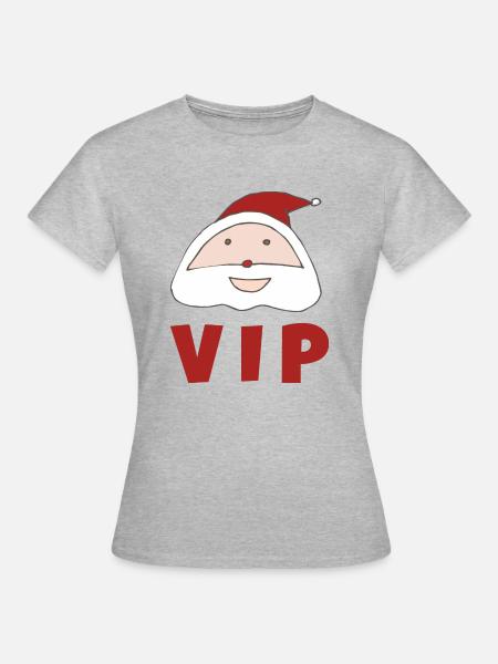 WEIHNACHTSMANN VIP - Frauen T-Shirt - Grau meliert
