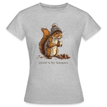 Glace décaféinée pour dormeurs - T-shirt Femme - gris chiné - Devant - AI Model Female 172 dark (172cm)