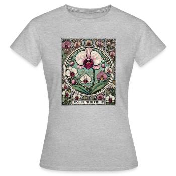 Nur noch eine Orchidee - Frauen T-Shirt - Grau meliert - Vorne - AI Model Female 172 dark (172cm)