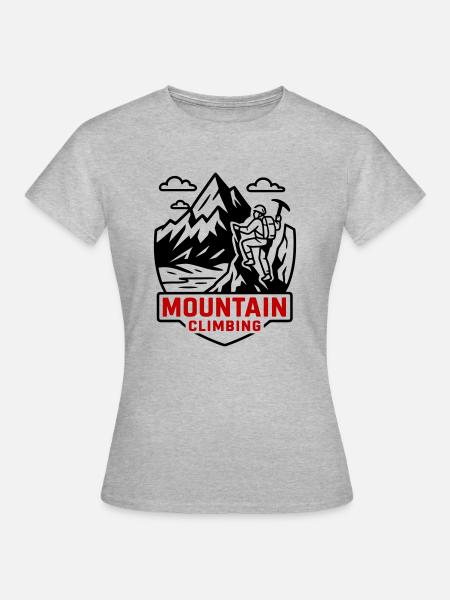 Bergsteigen Berge - Frauen T-Shirt - Grau meliert