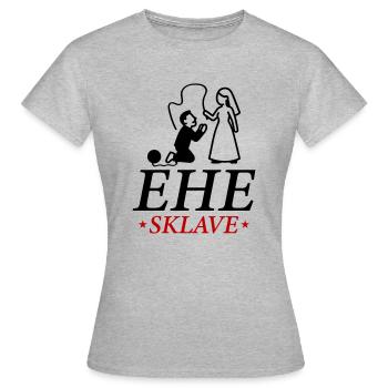 Ehesklave Hochzeit Brautpaar - Frauen T-Shirt - Grau meliert - Vorne - AI Model Female 172 dark (172cm)