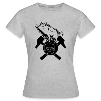 CS SEDAN BLASON BLANC - T-shirt Femme - gris chiné - Devant - AI Model Female 172 dark (172cm)