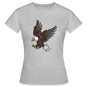 Attaques Adler - T-shirt Femme - gris chiné - Devant - AI Model Female 172 dark (172cm)