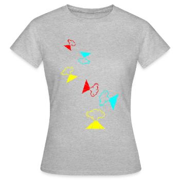 Volcano icon icon - Women's T-Shirt - heather grey - Front - AI Model Female 172 dark (172cm)