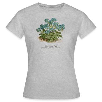 Forget Me Not Flower (Forget-me-not-not)Vintage - Women's T-Shirt - heather grey - Front - AI Model Female 172 dark (172cm)