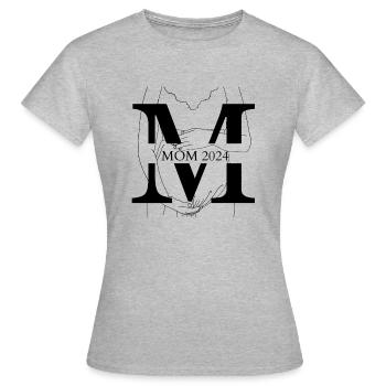 MOM 2024 Mama - Frauen T-Shirt - Grau meliert - Vorne - AI Model Female 172 dark (172cm)