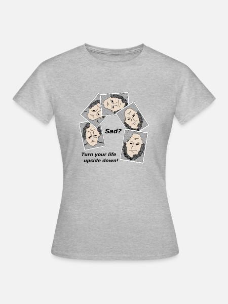 TurnYourLife black - Frauen T-Shirt - Grau meliert