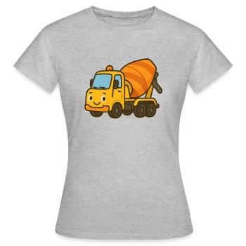 Concrete mixer - Women's T-Shirt - heather grey - Front - AI Model Female 172 dark (172cm)