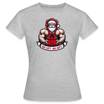 No lift no gift - Women's T-Shirt - heather grey - Front - AI Model Female 172 dark (172cm)