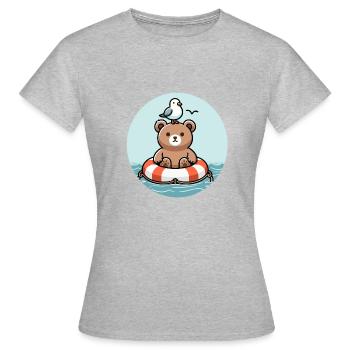 Bouée de sauvetage de sauveteur - T-shirt Femme - gris chiné - Devant - AI Model Female 172 dark (172cm)