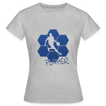 Basketball player streetball - Frauen T-Shirt - Grau meliert - Vorne - AI Model Female 172 dark (172cm)