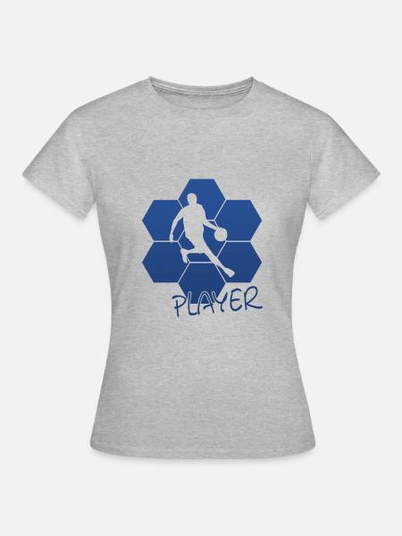 Basketball player streetball - Frauen T-Shirt - Grau meliert