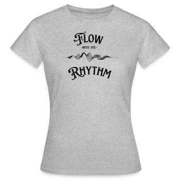Flow with the Rhythm - Frauen T-Shirt - Grau meliert - Vorne - AI Model Female 172 dark (172cm)